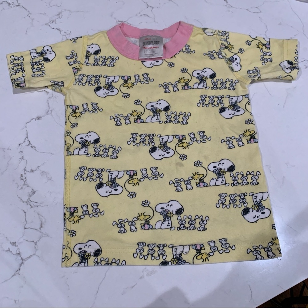 Hanna Andersson Peanuts Snoopy Cotton Pajamas Top US4 100cm